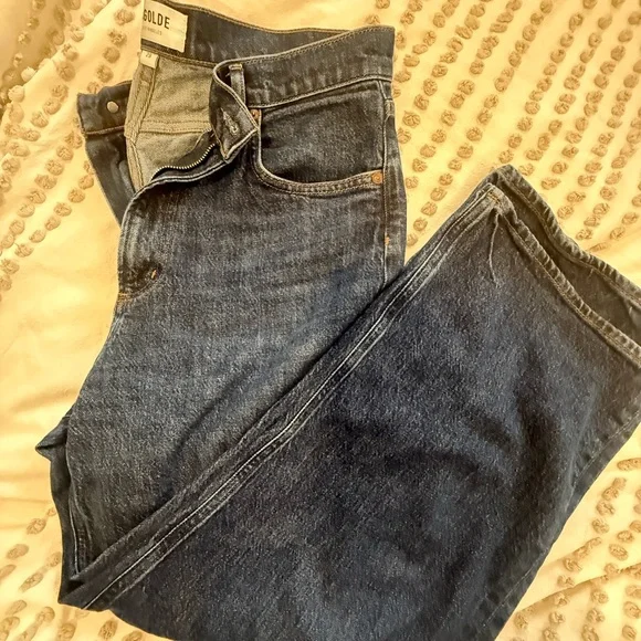 AGOLDE Ren: High Rise Wide Leg Jeans in Echo. Size 29 EUC